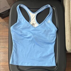 adidas Light Blue Racerback Athletic Tank